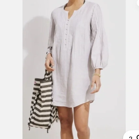 Vineyard Vines Linen Pintuck Cover Up Dress Size Small - Picture 12 of 12